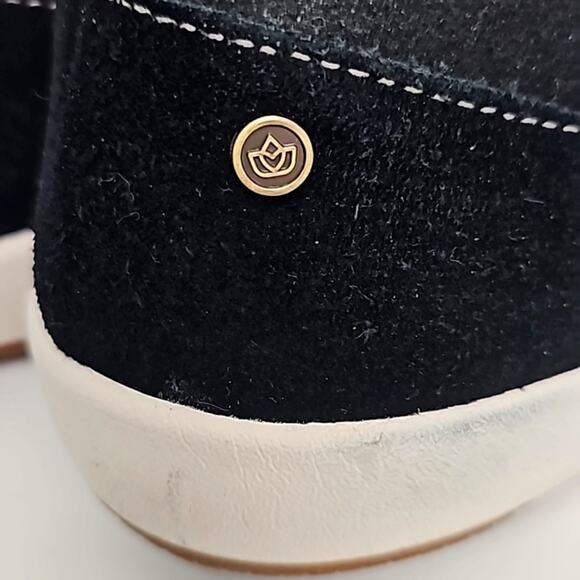 Spenco Fiesta Black White Fur Lined Slipper/Shoes Orthopedic Wm Size 9B - Defect - Picture 9 of 12